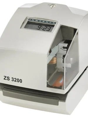 BÜRK 862784 Werkstattstempler, BxTxH 150x165x180 mm, LCD-Display, Nadeldrucker, Zeitregistrierung, Datum + indiv. Kurztext, Netzteil 220-240V, 50/60Hz Markenprodukt