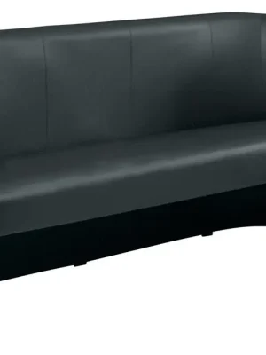 NOWY STYL GMBH 1990975 Sofa Club, 3-sitzer, BxTxH 1790x630x770 mm, Sitz BxT 1570x500 mm, Spaltleder/Lederoptik, schwarz Sichere Zahlung