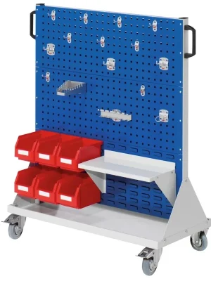 Preis Gesenkt KAPPES 863558 Werkstattwagen 4 Loch-/2 Schlitzplatten, 1 Hakensort. 15-tlg., 6 Kästen Größe 6, 1 Fachboden, BxTxH 1000x500x1230 mm, RAL 5010