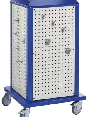 KAPPES 1991222 Tool-Tower klein, BxTxH 700x700x1260 mm, mobil, 4 Lochplatten, RAL 5010/7035 Bestseller