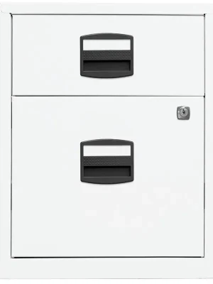 BISLEY 1986287 Rollcontainer, BxTxH 413x400x528 mm, 1 Schubladen, 1 Hängeregistratur, verkehrsweiß Mega-Angebot