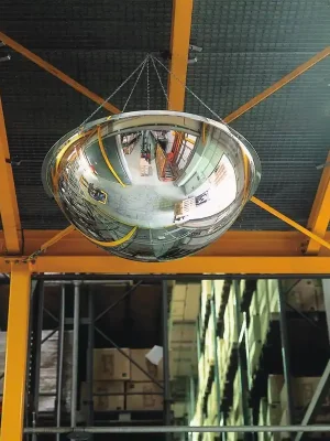 Heißes Angebot MORAVIA GMBH 851750 Halbkugelspiegel für den Innenbereich, Blickwinkel 360 Grad, aus Acrylglas, Spiegeldurchm. 600 mm, max. Beobachterabstand 3 m
