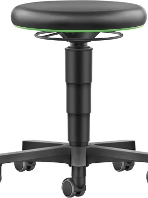 Direktkauf Drehhocker Kunstledersitz Sitzhöhe 450 - 650 mm mit Rollen | Rollen | 450–650 mm | 1773689