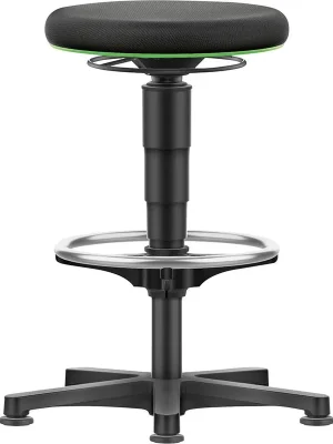 Drehhocker Stoffsitz Sitzhöhe 530 - 750 mm mit Gleiter und Fußring | Gleiter und Fußring | 530–750 mm | 1773698 Billig