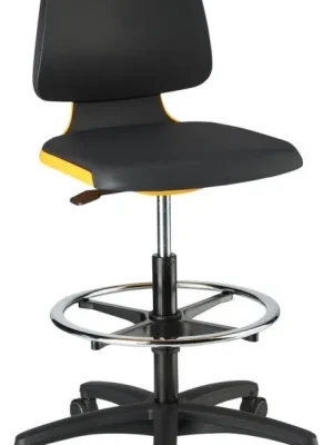 Bimos Arbeitsstuhl Labsit 4, K-Leder orange Sitzhöhe 560-810 mm | Kunstleder | orange | 1769202 Online Kaufen