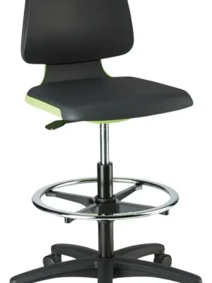 Bimos Arbeitsstuhl Labsit 4, K-Leder grün Sitzhöhe 560-810 mm | Kunstleder | grün | 1773686 Begrenztes Angebot