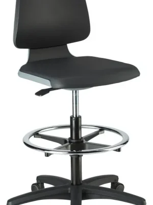 Markenware Bimos Arbeitsstuhl Labsit 4, K-Leder anthr. Sitzhöhe 560-810 mm | Kunstleder | anthrazit | 1769213