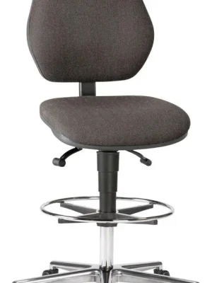 Jetzt Kaufen Bimos Arbeitsstuhl Stoffpolster schwarz Sitzhöhe 620-870 mm mit Rollen / Fußring | Bimos Arbeitsstuhl Stoffpolster schwarz Sitzhöhe 620-870 mm mit Rollen / Fußring | 620–880 mm | 1771441