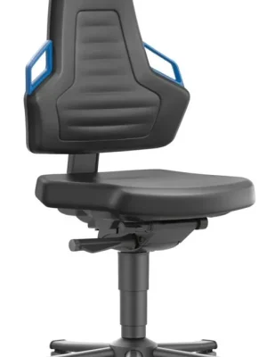 Bimos Arbeitsstuhl Nexxit 1 Griff blau Sitzhöhe 450-600 mm Kst. schwarz,mit Gleiter | Nexxit 1 mit Gleitern, Griffe blau | Kunstleder | 1775911 Online Kaufen