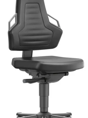 Bimos Arbeitsstuhl Nexxit 1 Griff grau Sitzhöhe 450-600 mm Kst. schwarz,mit Gleiter | Nexxit 1 mit Gleitern, Griffe grau | Kunstleder | 1771442 Rabatt