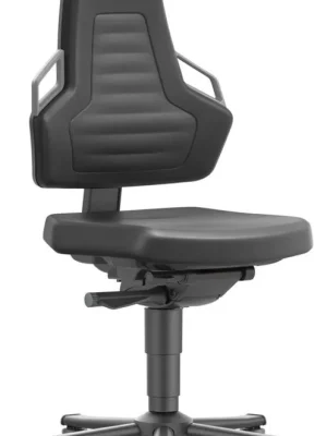 Echt Bimos Arbeitsstuhl Nexxit 1 Griff grau Sitzhöhe 450-600 mm Integr. schw.,mit Gleiter | Nexxit 1 mit Gleitern, Griffe grau | Integralschaum | 1773700
