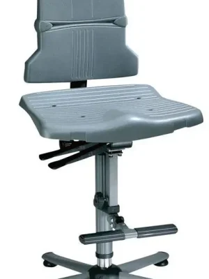 Geprüft Bimos Arbeitsstuhl 9821-1000 Sintec 3 grau Sitzhöhe 580-850 mm m. Gleiter/Aufstiegshilfe | Synchrontechnik | 1775943