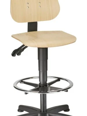 Schnäppchen Bimos Arbeitsstuhl 9651-3000 Unitec 3 Sitzhöhe 580-850 mm mit Gleiter, Holz | Holz | 1769212