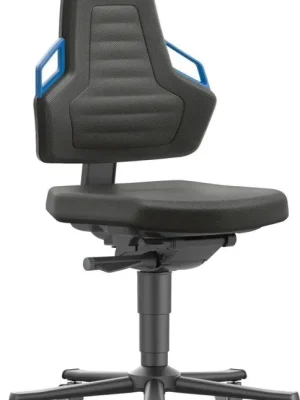 Bimos Arbeitsstuhl Nexxit 2 Griff blau Sitzhöhe 450-600 mm Stoff schwarz,mit Rollen | Nexxit 2 mit Rollen, Griffe blau | Stoff | 1769185 Sichere Zahlung