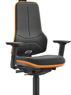 Bimos Arbeitsstuhl XXL orange mit Rollen Supertec mit Kopfst. u. Armlehnen | mit Armlehnen und Kopfstütze | Supertec | 1769184 Super-Preis