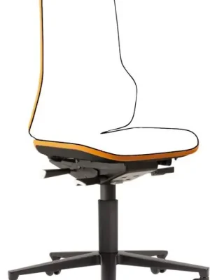 Mega-Angebot Bimos Arbeitsstuhl Neon orange,ohne Polster Sitzhöhe 450-620 mm mit Rollen | Rollen | 450–620 mm | orange | 1769222