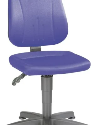Bimos Arbeitsstuhl 9650-CI02 Unitec 1 Sitzhöhe 440-620 mm mit Gleiter, Stoff blau | Stoff | 1771455 Geprüft