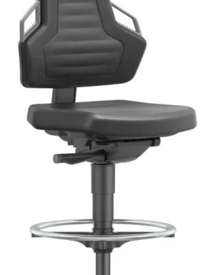 Bimos Arbeitsstuhl Nexxit 3 Griff grau Sitzhöhe 570-820 mm Integral schwarz,Fußring | Nexxit 3 mit Gleitern, Fußring, Griffe grau | Integralschaum | 1771435 Expressversand