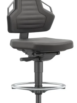 Bimos Arbeitsstuhl Nexxit 3 Griff grau Sitzhöhe 570-820 mm Supertec schwarz,Fußring | Nexxit 3 mit Gleitern, Fußring, Griffe grau | Supertec | 1769186 Schneller Versand