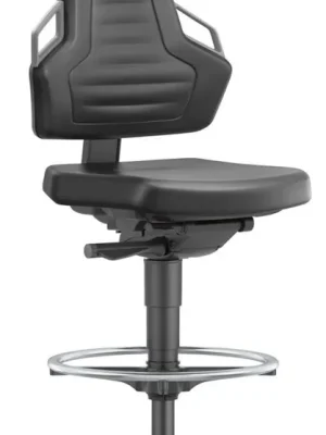 Neu Im Sortiment Bimos Arbeitsstuhl Nexxit 3 Griff grau Sitzhöhe 570-820 mm Kst. schwarz,Fußring | Nexxit 3 mit Gleitern, Fußring, Griffe grau | Kunstleder | 1769191