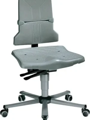 Bimos Arbeitsstuhl 9823-1000 Sintec 2 grau Sitzhöhe 430-580 mm mit Rollen | Synchrontechnik | 1769211 Schneller Versand