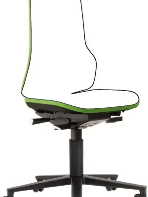 Highlight Bimos Arbeitsstuhl grün, ohne Polster Sitzhöhe 450-620 mm mit Rollen | Rollen | 450–620 mm | grün | 1771444