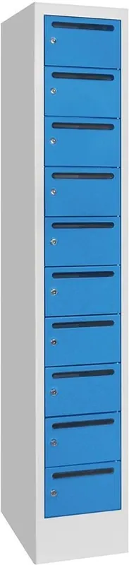 Finale Aktion Postv 10F 300 AB 735512 | RAL 7035/RAL 5012 | 1-reihig | 10 | 300x500x1850 mm | 300 mm | 145x220x470 mm | 1779393