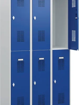 Abverkauf Garderobenschrank FORUM | 3 Abteile, Slim-Sockel | 900x500x1850 mm | 1775503
