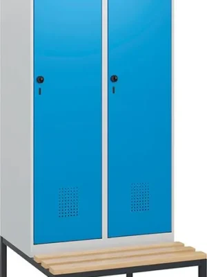 Begrenztes Angebot Spind Evolo PLUS 2 Abteile H2120xB800xT815mm RAL7035/RAL5012 /P1G/7021 | RAL 7035/RAL 5012 | 2 Abteile | 800x815/500x2120 mm | 400 mm | 1770854