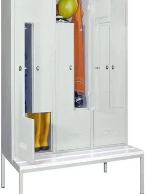ZSchrSitzweiß 6tlg. Dreh 735 | RAL 7035 | 6 Abteile | 1200x500/800x2150 mm | 1779427 Angebot