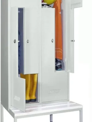 Sonderangebot ZSchrSitzweiß 4tlg. Dreh7 35 | RAL 7035 | 4 Abteile | 800x500/800x2150 mm | 1783383