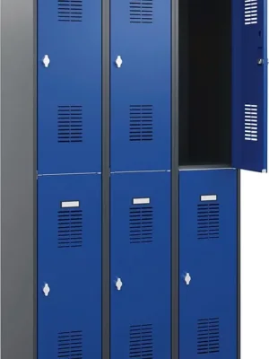Abverkauf Garderobenschrank FORUM | 3 Abteile, Slim-Sockel | 900x500x1850 mm | 1768750