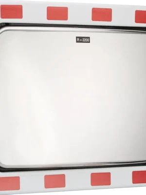 Verkehrsspiegel Eisfrei eckig B600xH400 mm für Außen Inox-Spiegelfläche | eisfrei | 9–15 m | 600x400 mm | 1771139 Garantierte Lieferung