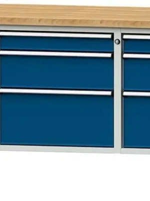 Markenware KASTENWERKBANK 2000 125 V 40 MM TYP 300980/840 MM 7035/5010 | KASTENWERKBANK 2000 125 V 40 MM TYP 300980/840 MM 7035/5010 | 40 mm | 2000x700x840 mm | 1784804