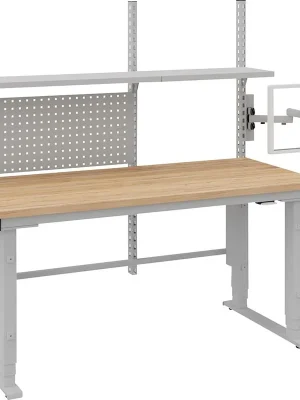 Systemtisch Multi4easy B1685xT800xH730-1320 mm Tischplatte Multiplex elektr. verstellbar | 500 kg | elektrisch 730–1230 mm | 1685x800 mm | 1x 655 mm, 1x 1000 mm | 1779529 Preisknaller