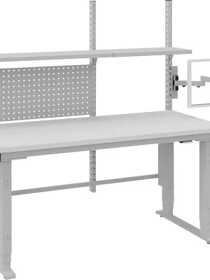 Systemtisch Multi4easy B1685xT800xH730-1320 mm Tischplatte Melamin elektr. verstellbar | elektrisch 730–1230 mm | 1685x800 mm | 1x 655 mm, 1x 1000 mm | 500 kg | 1785524 Neu