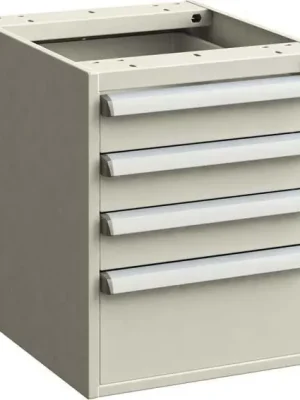 Schubladenblock 45/56 ESD hellgrau RAL 7035, 3x100 | 450x520x560 mm | 3x 100, 1x 200 mm | 1779413 Schnäppchen
