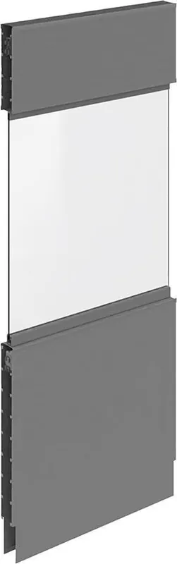 Akustik-Wandelement B1000 x H 2500 mm RAL 7037 mit Fenster | 1000 mm | 2500 mm | 1778073 Sofort Bestellen