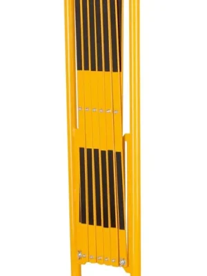 Rabatt Scherengitter H 1050mm, L bis 4000mm gelb/schwarz mit Rollenfüße | gelb-schwarz | mit Rollenfüßen | 4000 mm | 1783275