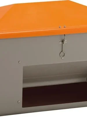 Ausverkauf Streugutbehälter 2200 l B2130xT1520xH1240 mm mit Entnahmeöffnung grün/orange CEMO | mit Entnahmeöffnung | 2130x1520x1240 mm | 2200 l | 1785204
