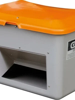 Knallerangebot Streugutbehälter 200 l B890xT600xH640 mm mit Entnahmeöffnung grau/orange | mit Entnahmeöffnung | 890x600x640 mm | 200 l | 1775147