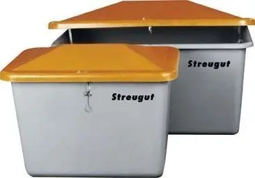 Preisknaller Streugutbehälter 2200 l B2130xT1520xH1240 mm ohne Entnahmeöffnung grau/orange CEMO | ohne Entnahmeöffnung | 2130x1520x1240 mm | 2200 l | 1779218