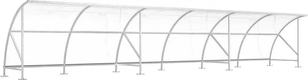 Direktkauf Überdachung Bamberg B1/1212350x2100x2290,vzk. | Überdachung ohne Seitenwand, Stahlkonstruktion, verzinkt | 12350x2100x2290 mm | 1772920
