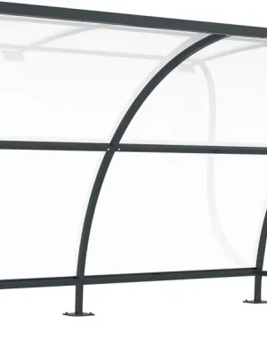 Überdachung Bamberg B18 4080x2180x2290,RAL | Überdachung ohne Seitenwand, Stahlkonstruktion, RAL 7016 | 4080x2180x2290 mm | 1770691 Top-Angebot