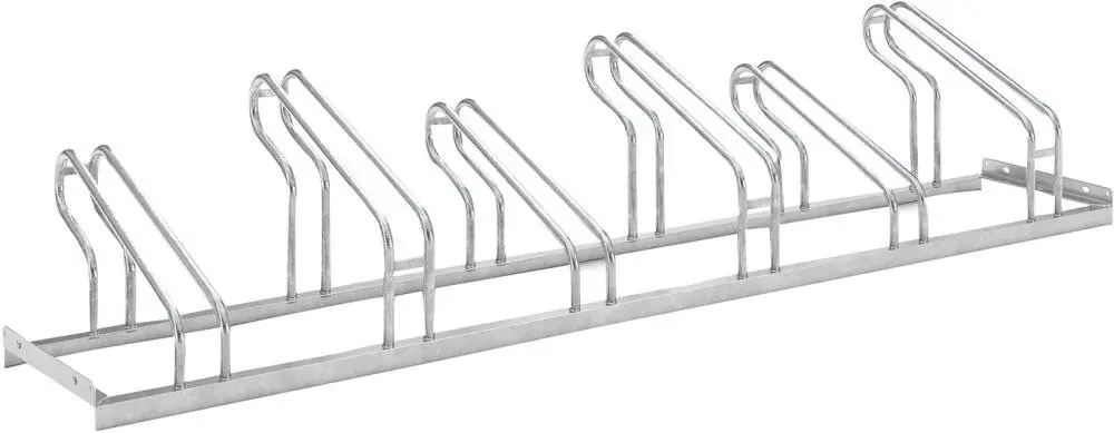Fahrrad-Bügelparker einseitig, verzinkt L 2100 mm, 6 Plätze | 2100 mm | 6 | 1777390 Preiswert