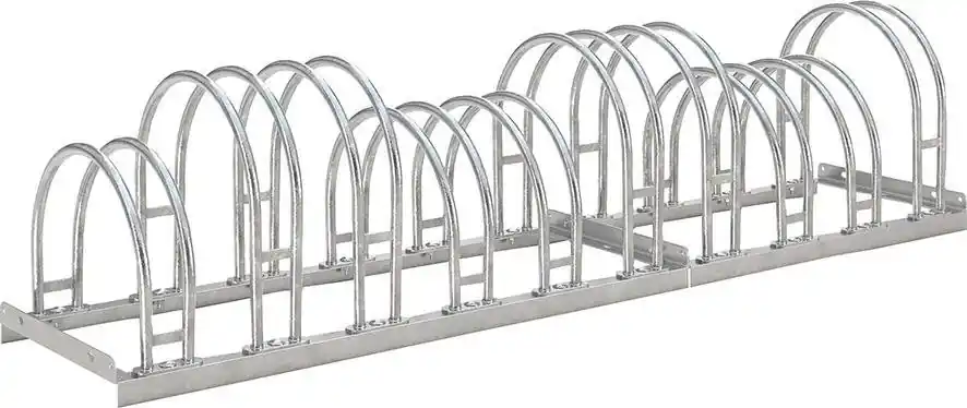 Fahrrad-Bogenparker zweiseitig, verzinkt L 1750 mm, 10 Plätze | 1750 mm | 10 | 1772877 Preisknaller