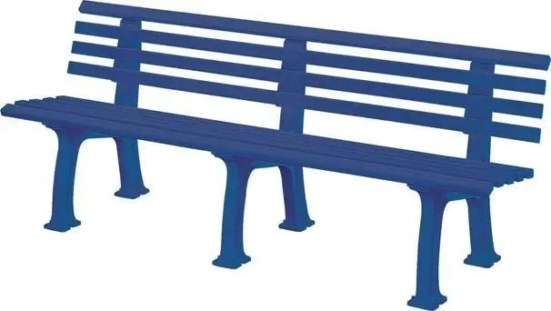 Gartenbank JUIST 4-Sitzer Länge 2000 mm blau Blome | blau | 1775984 Bestpreis