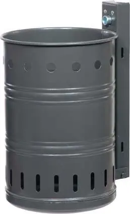 Abfallbehälter 35 l rund gelocht anthrazit | DB 703 anthrazit-eisenglimmer – gelocht | 35 l | 330x460 mm | 1783294 Versand Am Gleichen Tag