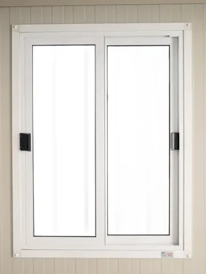 Geprüft Fenster inkl. Gitter, Aluweißes Schiebefenster 760x1020mm (Aufpreis) Kein Separatversand | 1777844