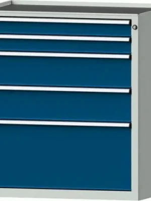 Schubladenschrank 3009 750x600mm, 5 SL,7035/5010 | 910 mm | 750x600 mm | 1778904 Preiswert